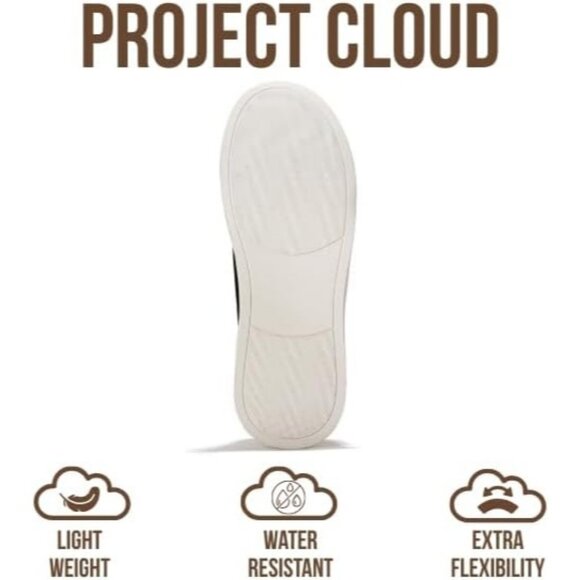 ⚡ Men Black Faux Leather Memory Foam Insole Lightweight Non Slip Sneakers - Picture 4 of 5